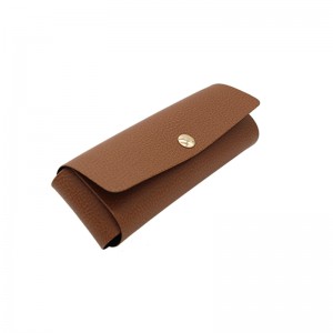 XHP-019 Chinese glasses case manufacturers custom button leather eyewear case sunglasses case