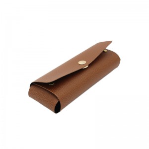 XHP-019 Chinese glasses case manufacturers custom button leather eyewear case sunglasses case