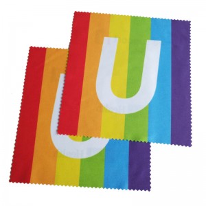 Fast delivery Custom Heat Transfer Printed Microfiber Glasses Sunglasses Eyeglasses Cleaning Cloth