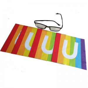 Fast delivery Custom Heat Transfer Printed Microfiber Glasses Sunglasses Eyeglasses Cleaning Cloth