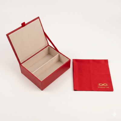 red-handmade-luxury-eyewear-box-with-custom-logo-cloth