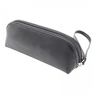 XHP-060 custom carry belt zipper sunglasses travel case soft glasses case leather eyeglass case