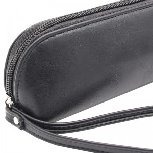XHP-060 custom carry belt zipper sunglasses travel case soft glasses case leather eyeglass case