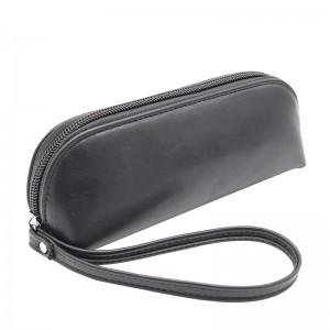 XHP-060 custom carry belt zipper sunglasses travel case soft glasses case leather eyeglass case
