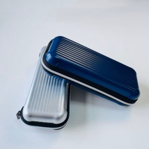 EVA zipped eyewear case Luggage-style eyewear case Metal-trimmed leather eyewear case