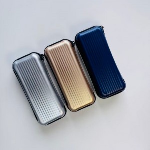 EVA zipped eyewear case Luggage-style eyewear case Metal-trimmed leather eyewear case
