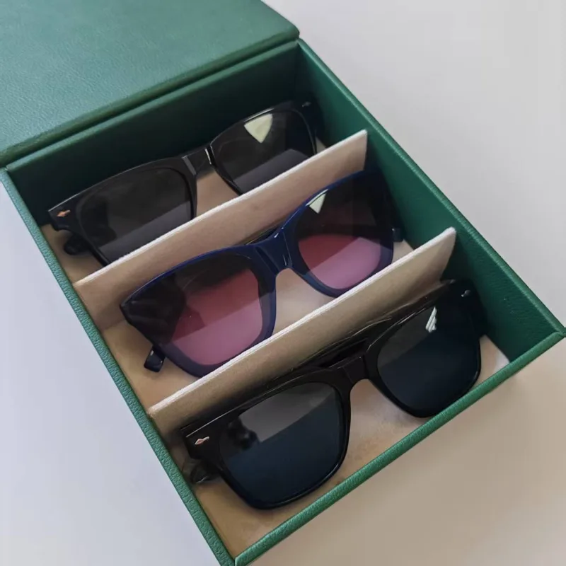 T8 Luxury 3-Slot Glasses Storage Box Organizer | Premium Optical Packaging - 3